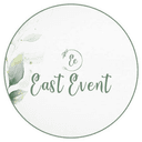 East Event logo — eucalyptus wreath monogram